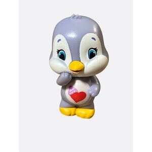 Care Bears Purple Penguin Figurine With Heart & Hat Design